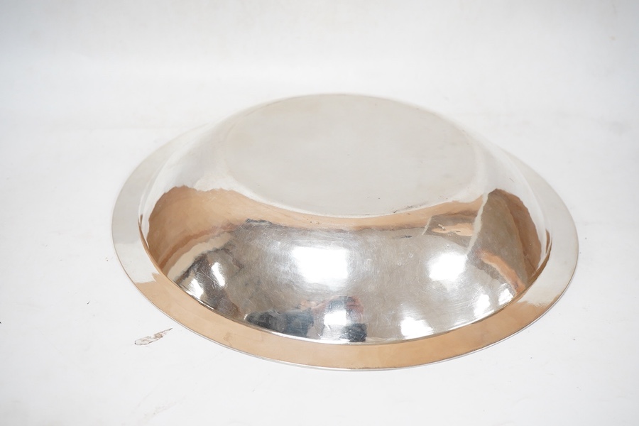 A rare late Charles II silver circular deep plate, makers mark 'D' (Jackson's reference P.139)